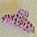 Hair Jaw - Medium Size - PINK WITH BLACK ELEMENTS