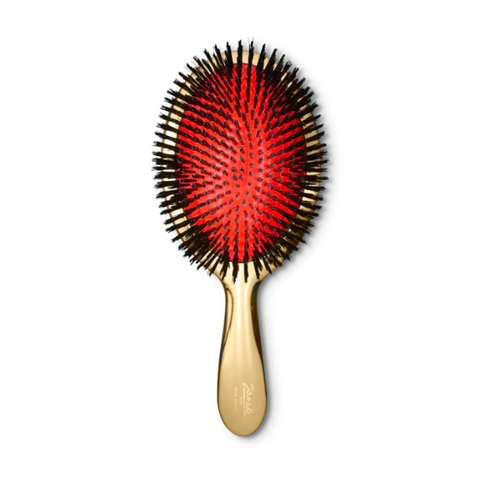 Gold Paddle Hair Brush Large with Natural Bristles