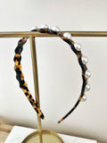 Italian Acetate „Tortoiseshell” Pearl Headband
