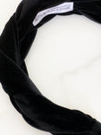 Braided Velvet Headband Size M Black