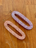 Handmade Hair Clips 2 pieces Pastels