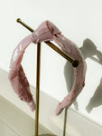 Knot Velvet Headband Pink