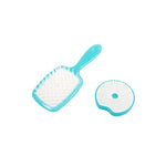 Pomme Brush Turquoise and White