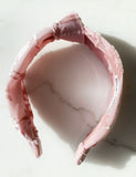 Knot Velvet Headband Pink